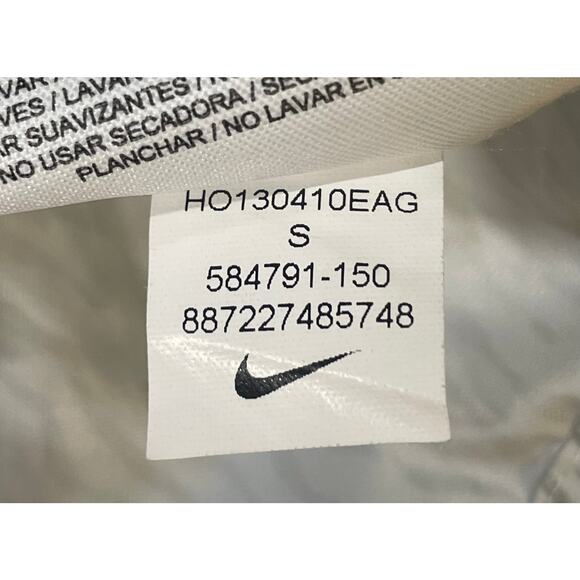 Nike White Gray Hooded Windbreaker Jacket S Zip Lightweight gorpcore athleisure - Picture 7 of 9